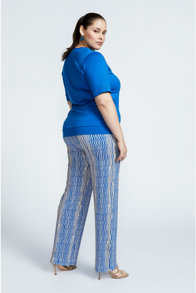 Broek in stretchstof met print