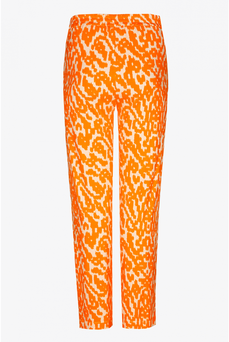 Broek in stretchstof met print