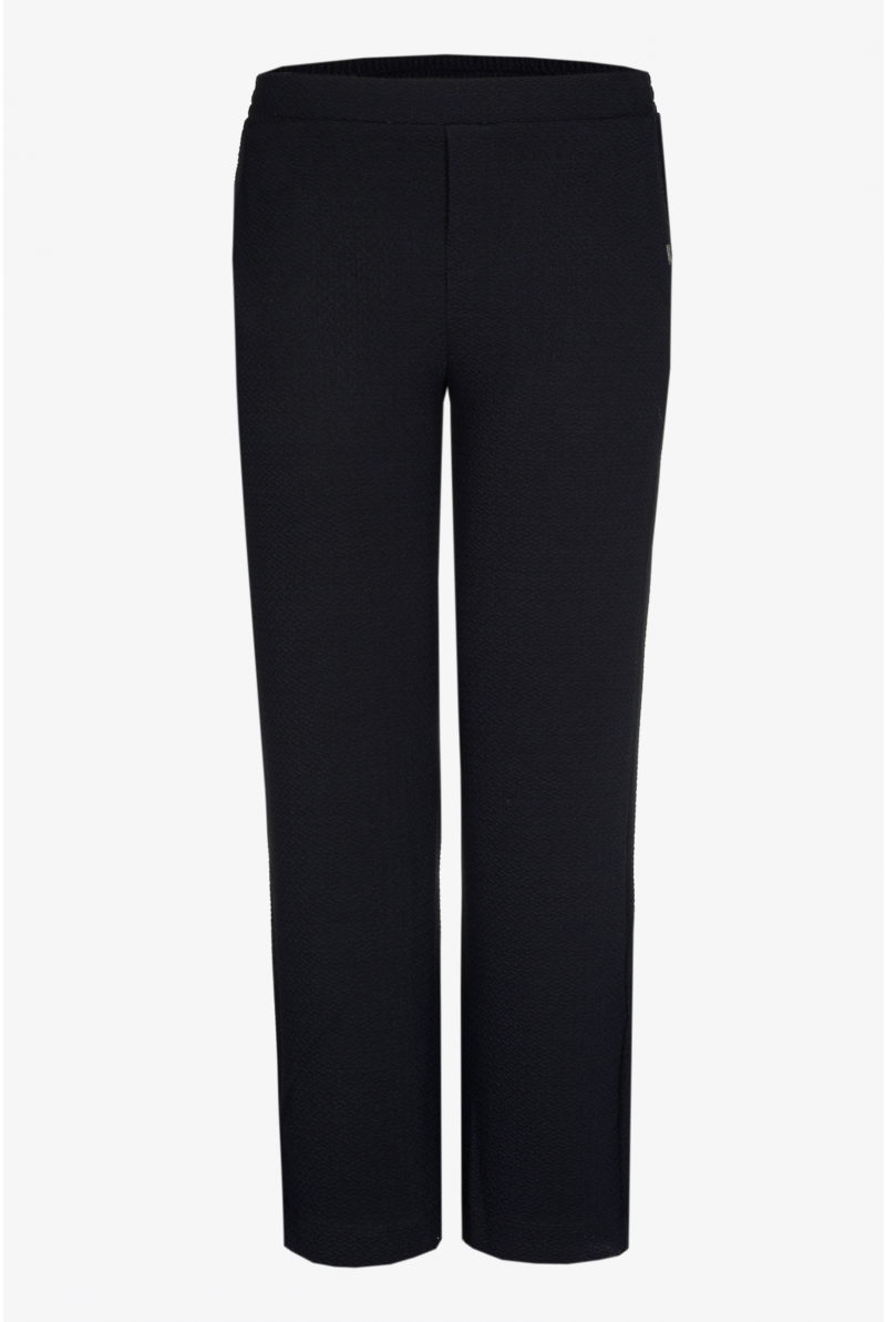 Trousers with waffle stitching