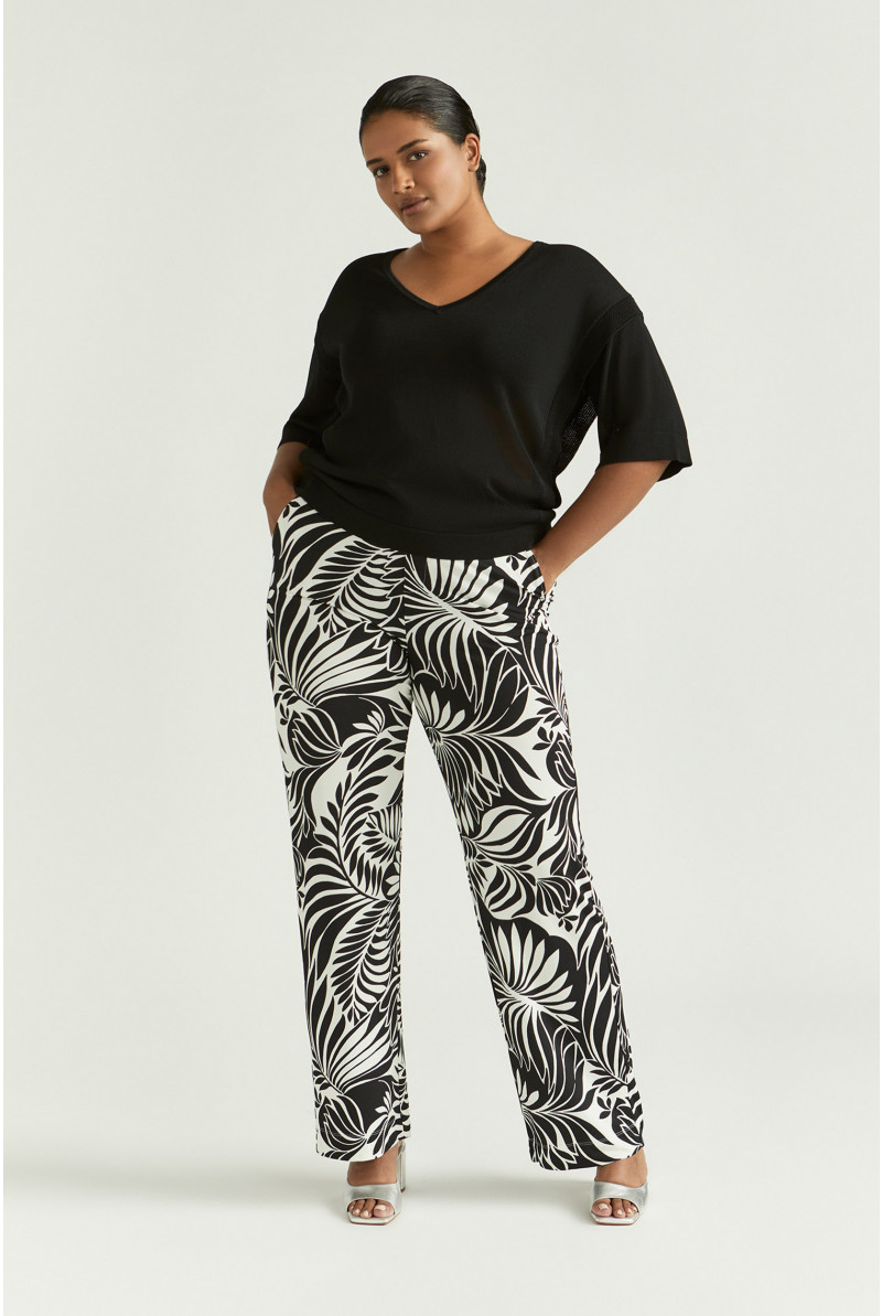 Pantalon à motif floral