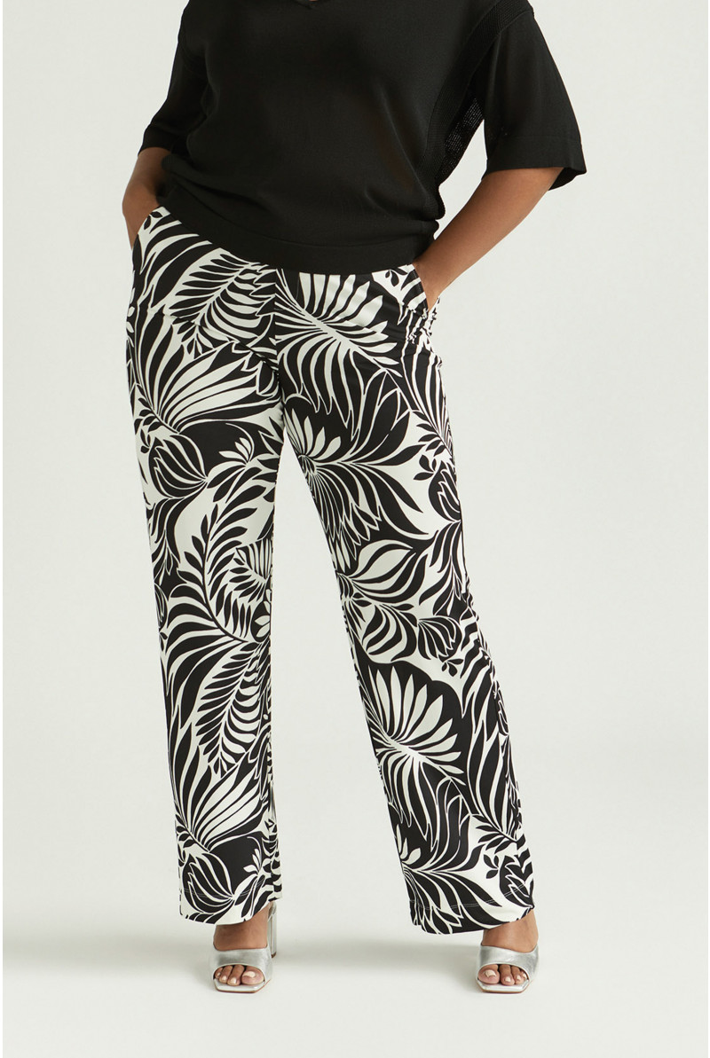 Pantalon à motif floral