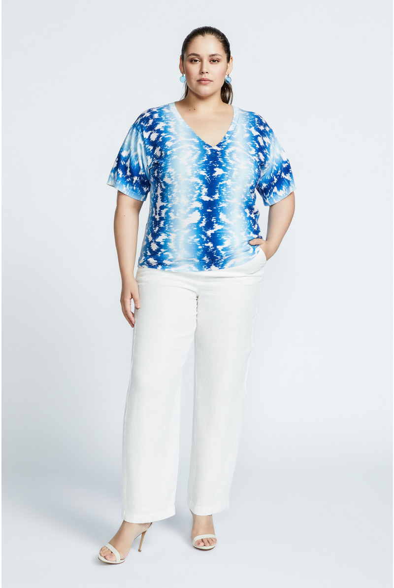 Oversized jumper with summery print