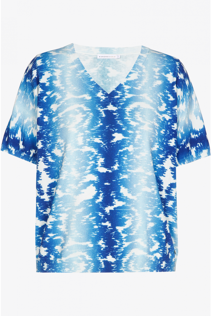 Oversized jumper with summery print