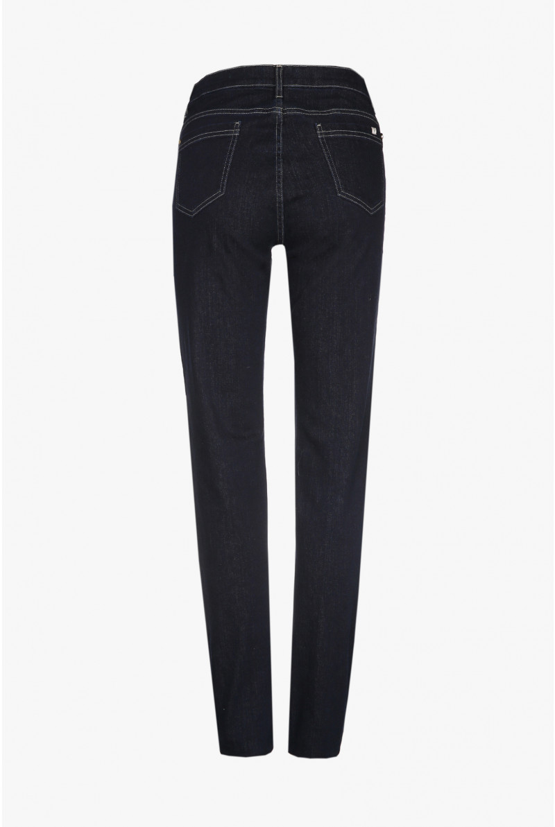 Donkerblauwe slim fit jeans broek