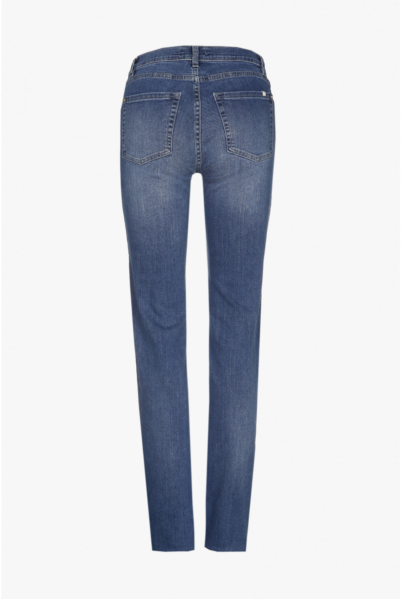 Blauwe slim fit jeans broek