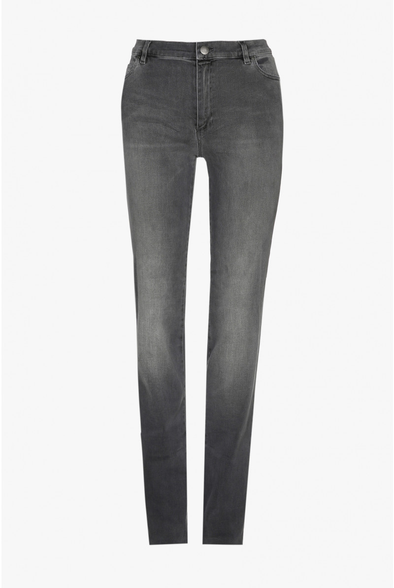 Grijze slim fit jeans broek