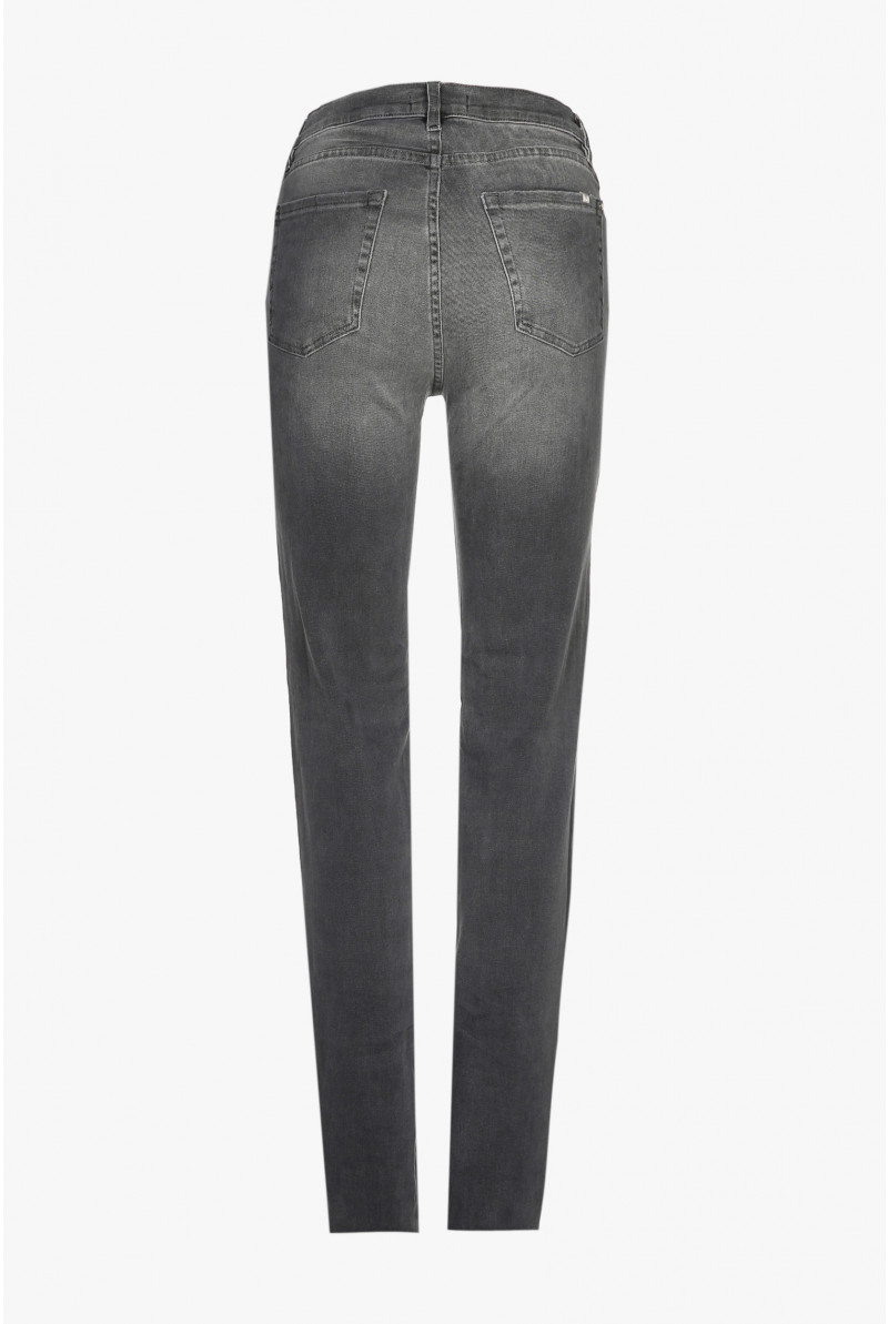 Grijze slim fit jeans broek