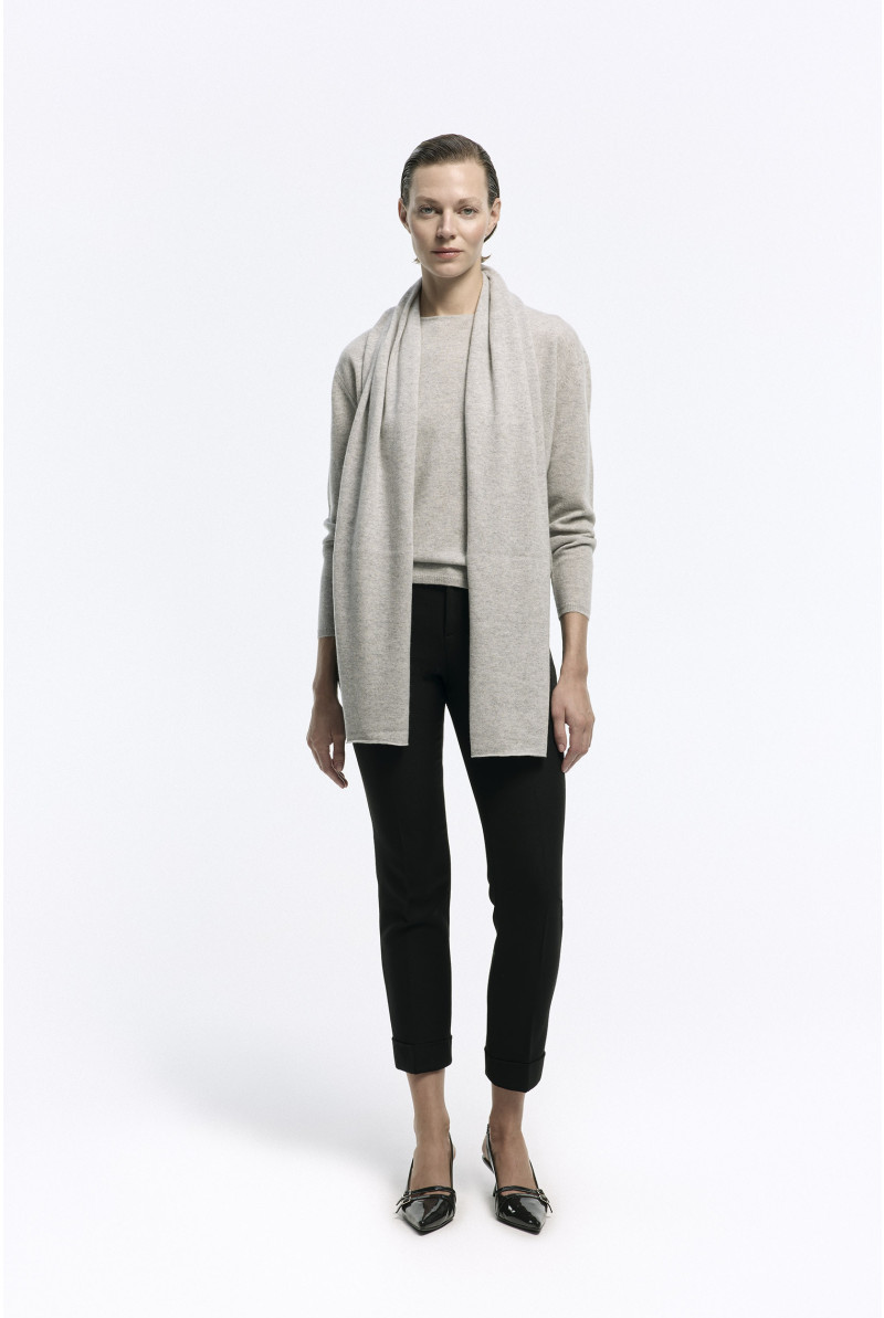 Zwarte chino broek met omslag