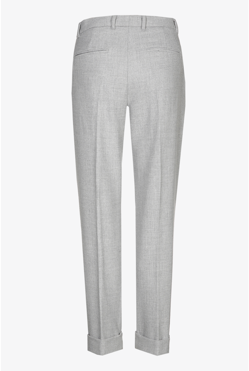 Grijze chino broek met omslag