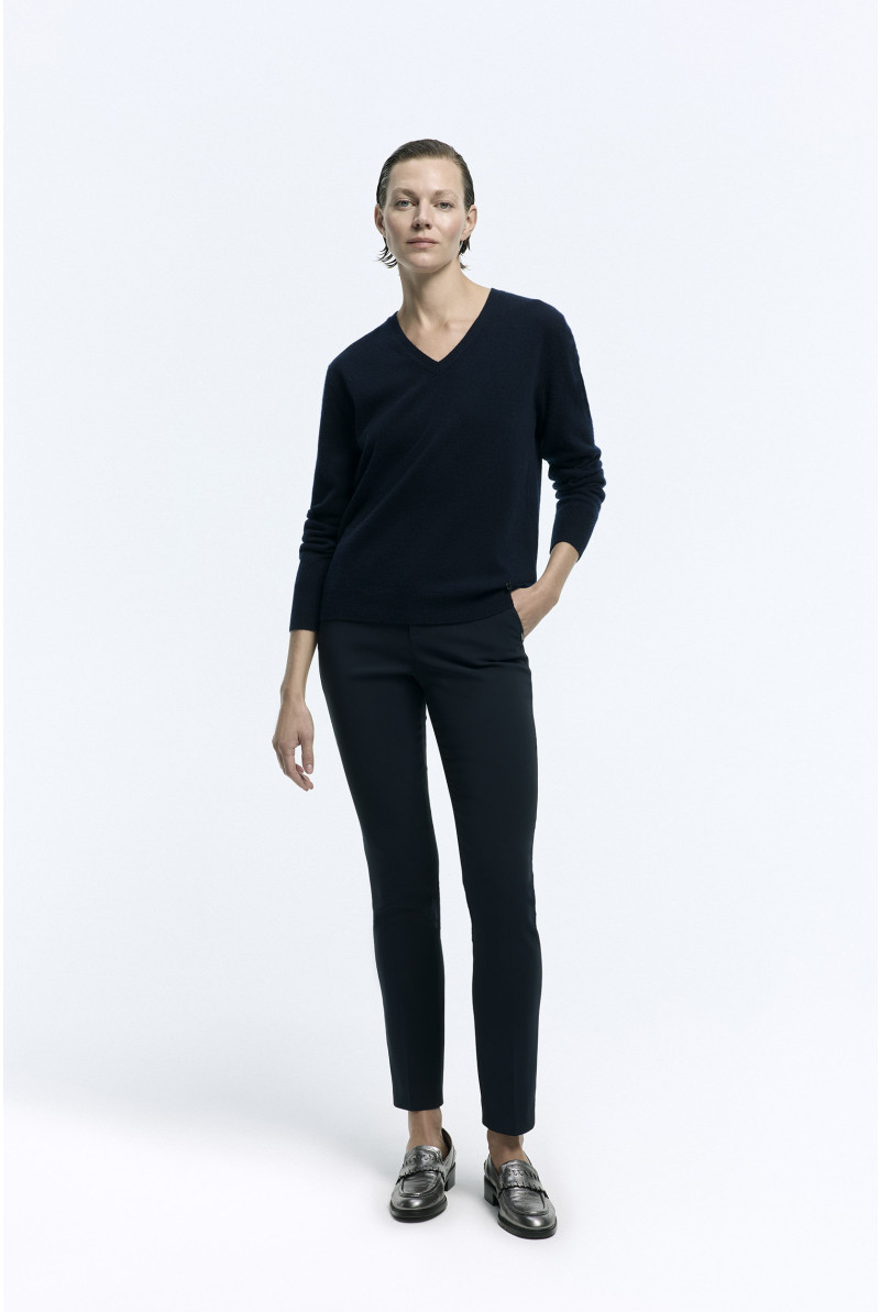 Dark-blue wrinkle-free chinos