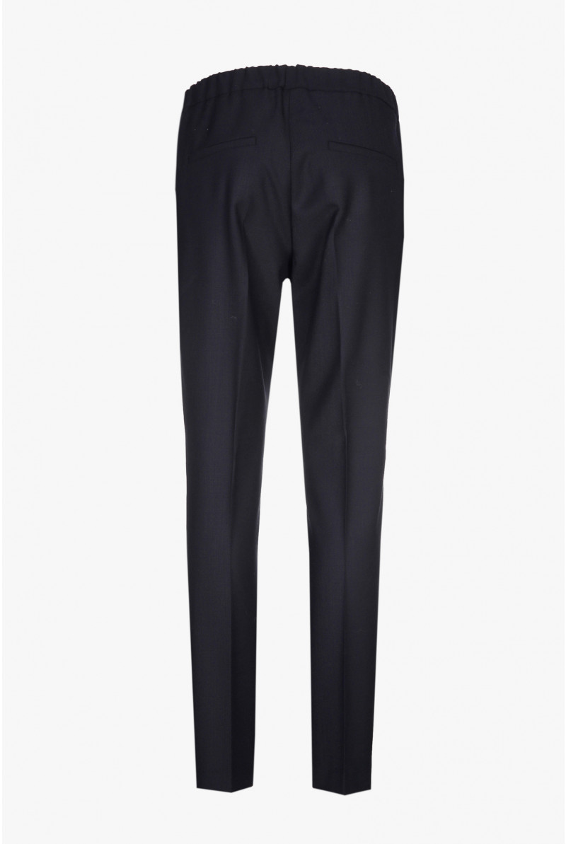 Chino habillé en laine bleu foncé