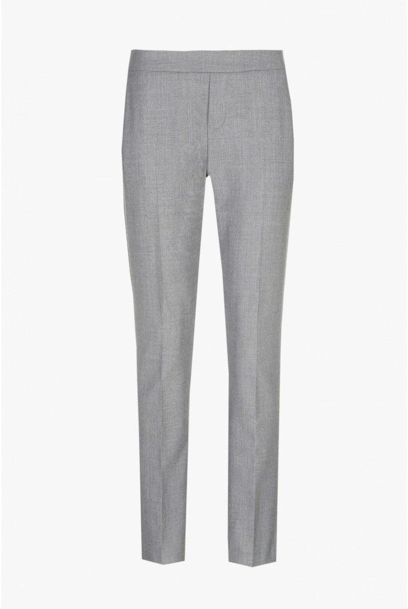 Chino habillé en laine gris clair