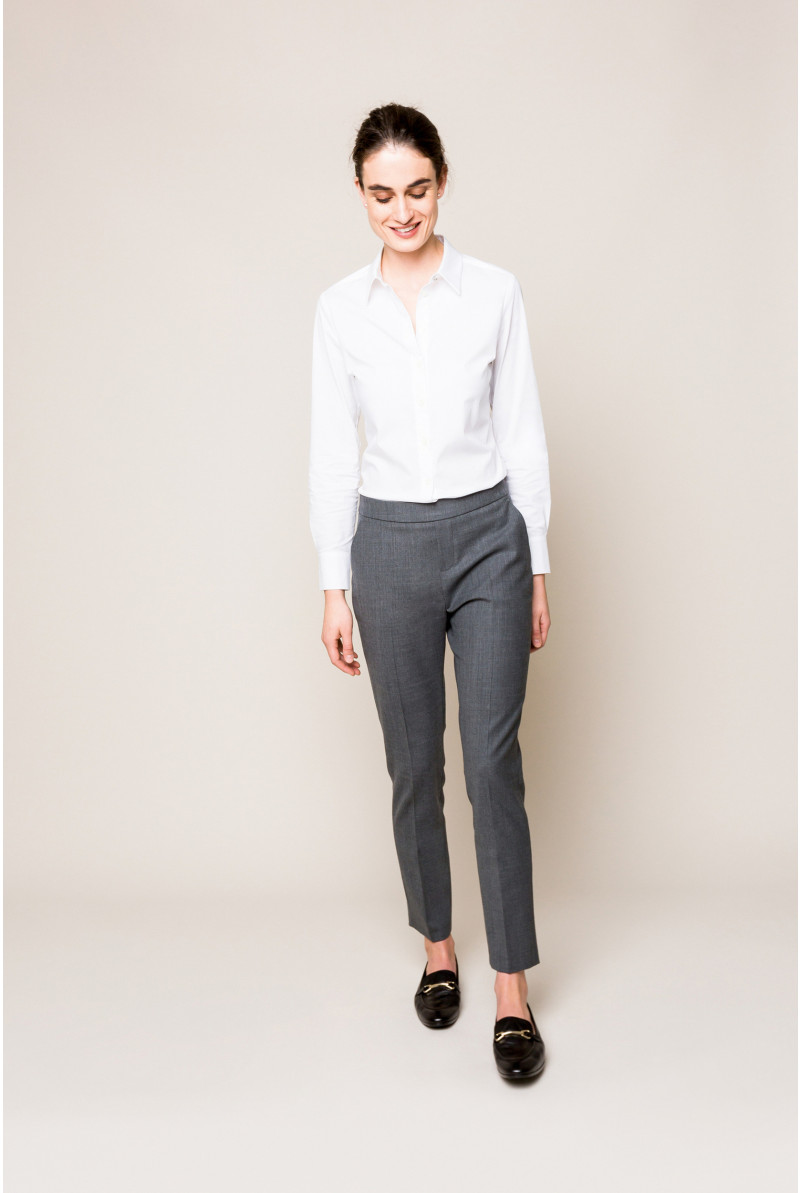 Schicke dunkelgraue Chino Hose aus Wolle