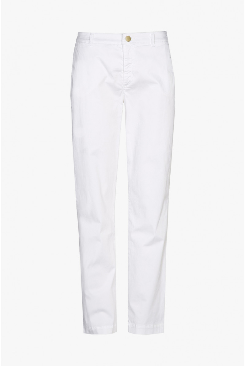 Witte katoenen chino