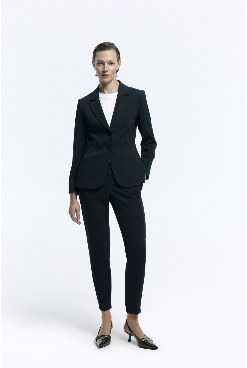 Smart navy-blue trousers