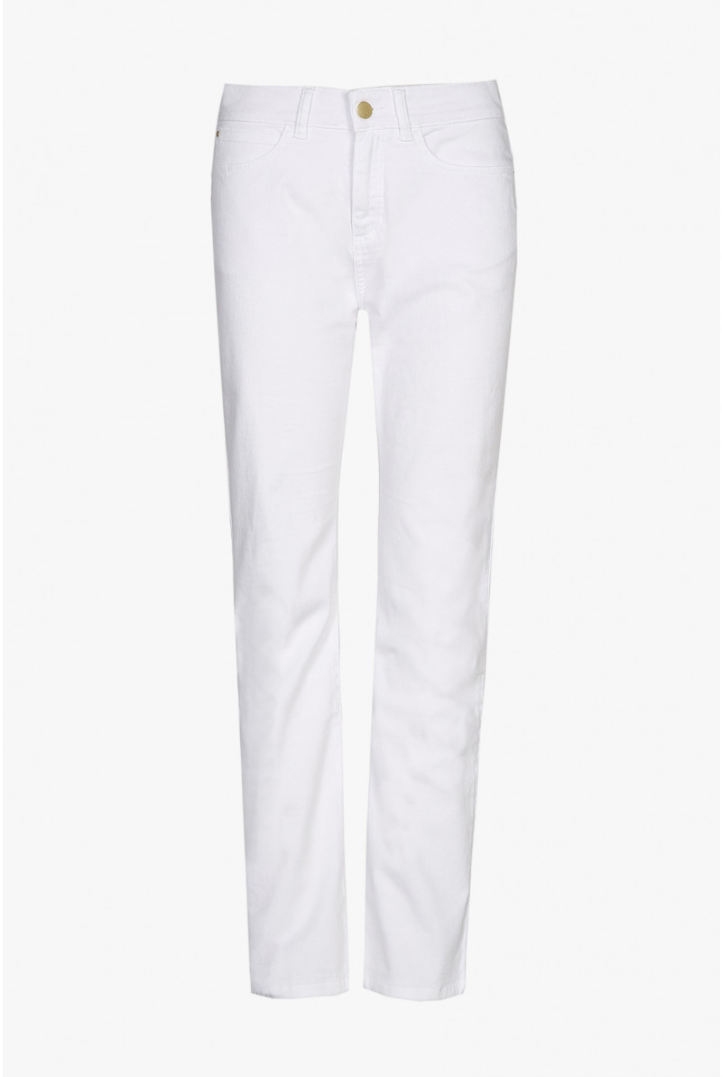 Witte slim fit jeans broek - Xandres