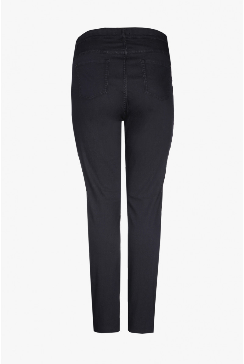 Navyblauwe slim fit jeans broek