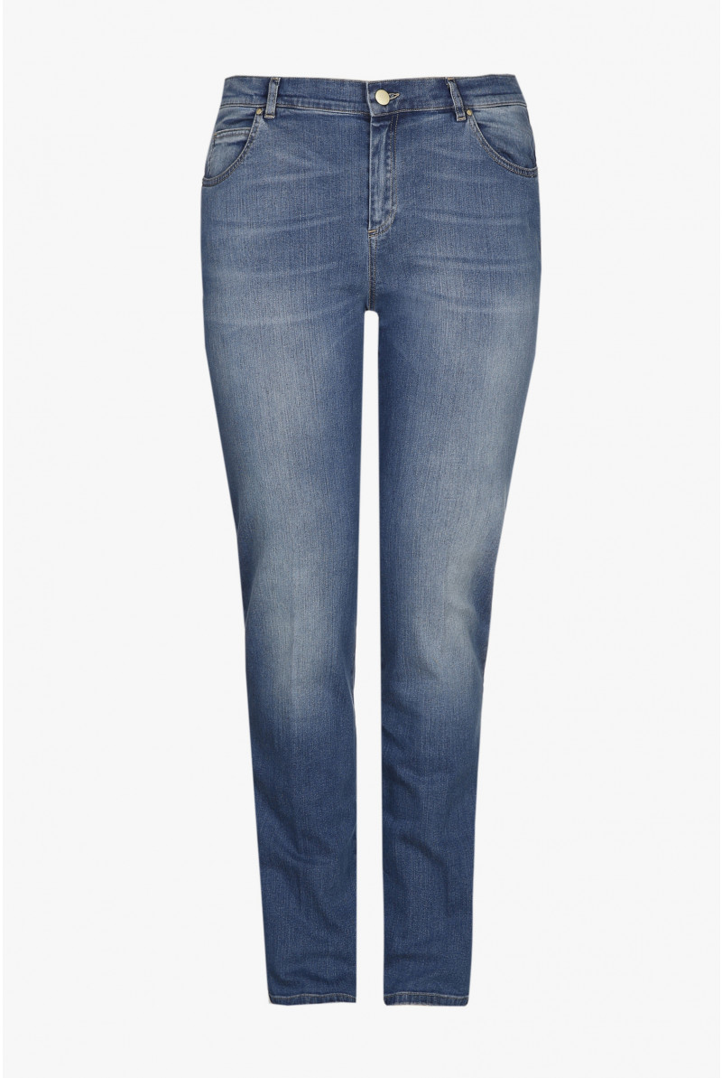 Blauwe slim fit jeans broek