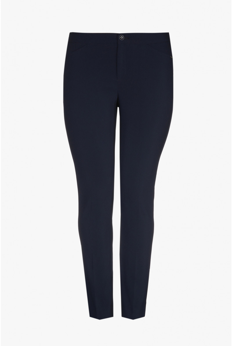 Navyblauwe slim fit broek