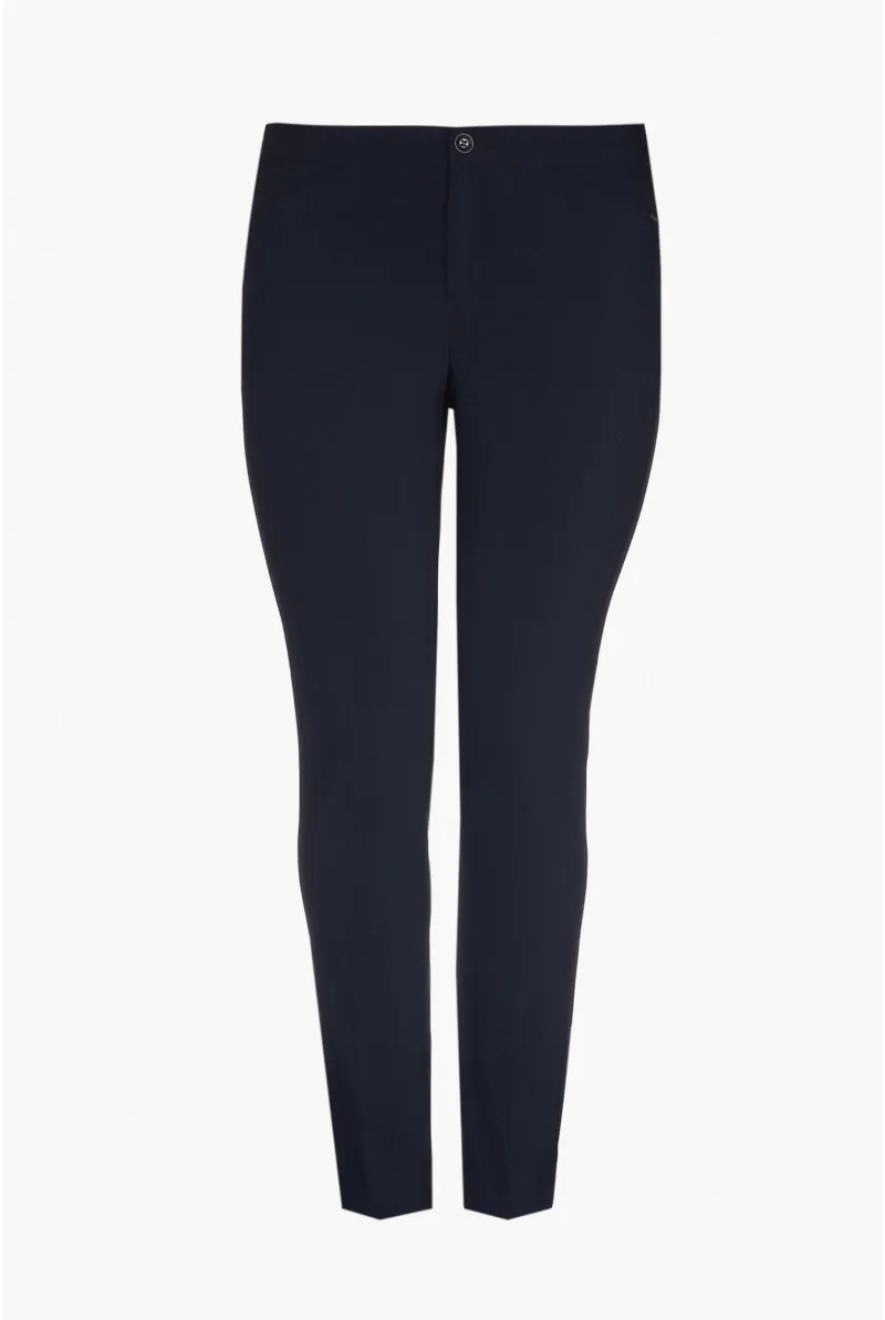xandres Pantalon bleu marine à coupe ajustée ESS060-01-8800