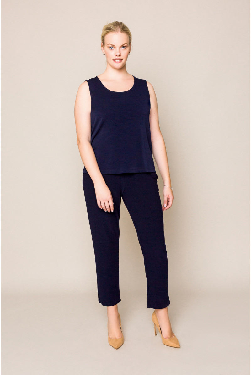 Navy-blue comfortable trousers