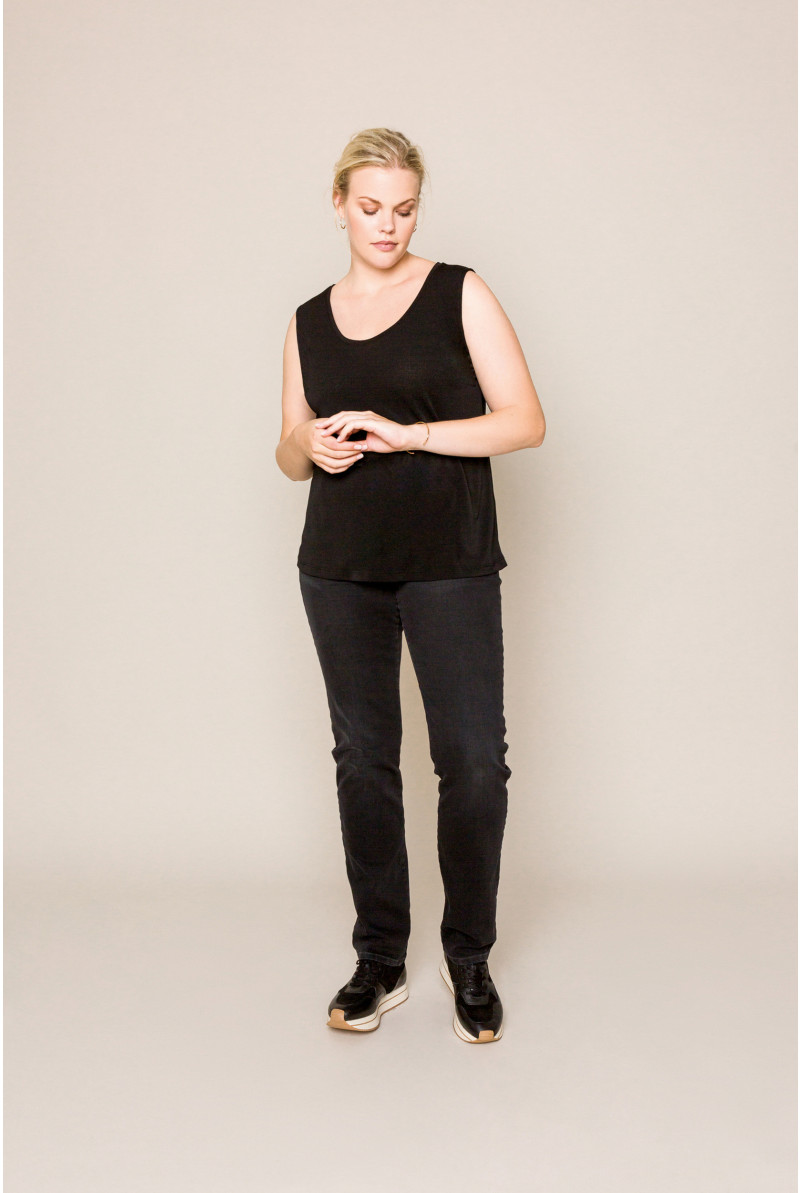Zwarte top sales mouwloos