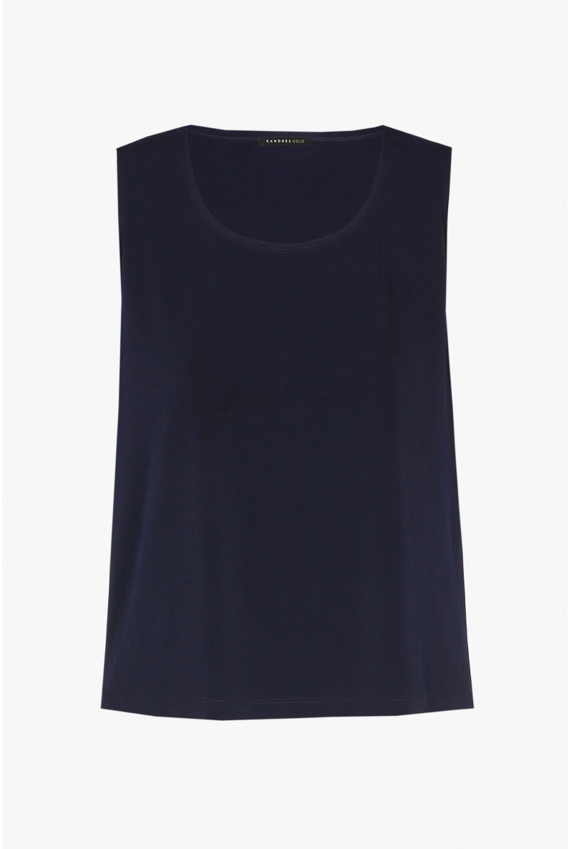 Navyblaues ärmelloses Top