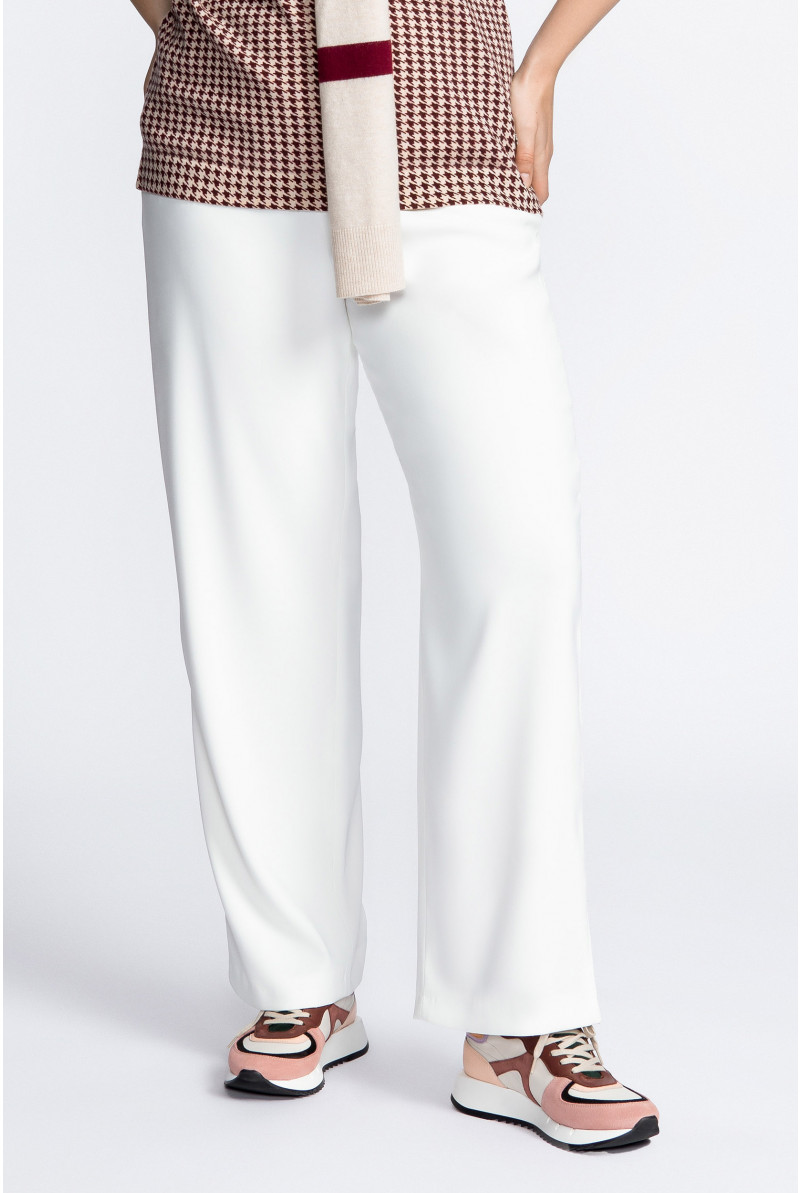 Pantalon large blanc clearance