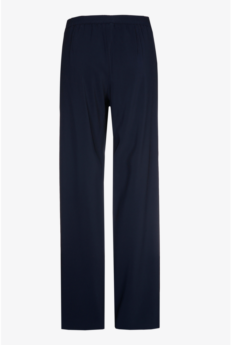 Navy-blue loose-fitting trousers