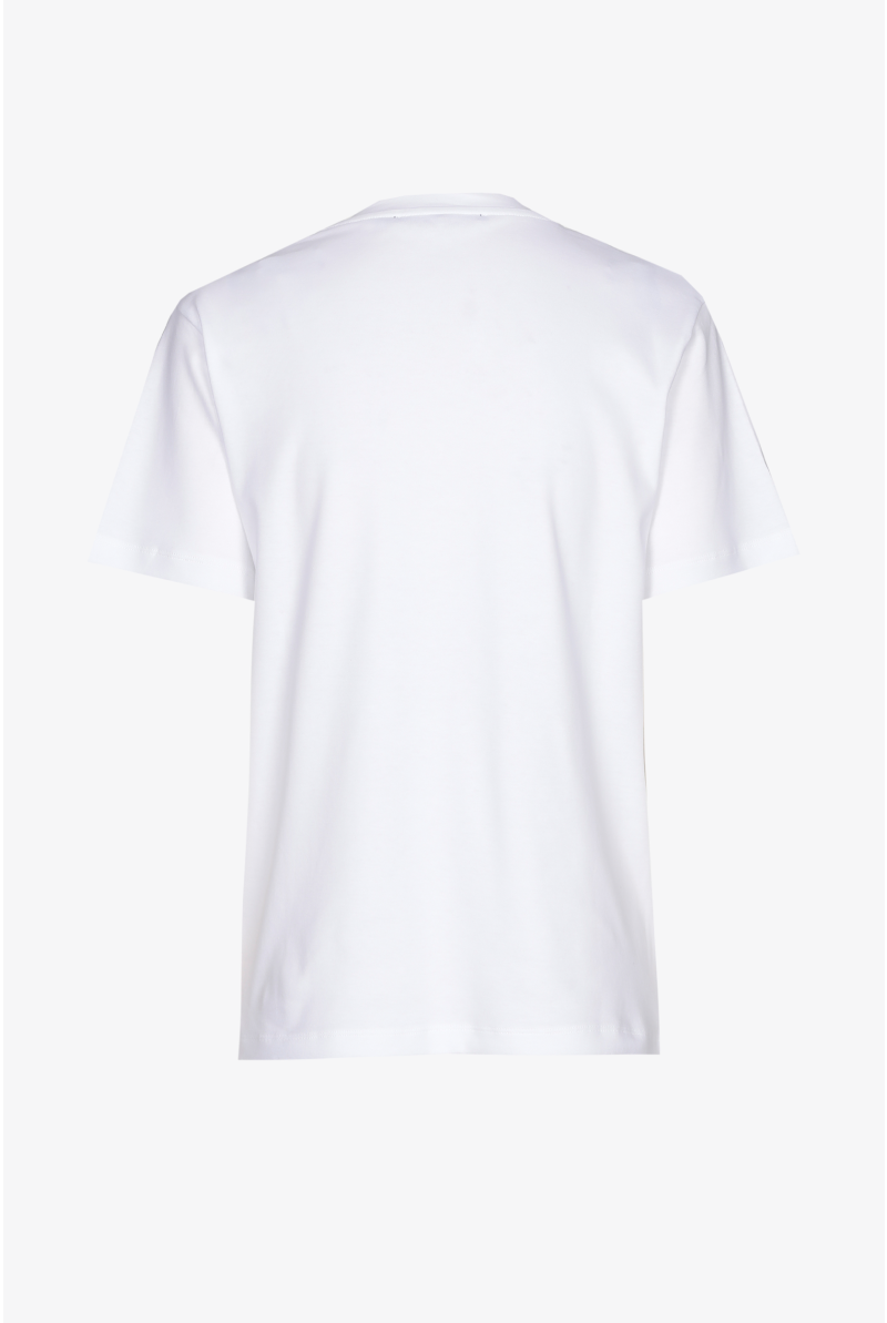 T-shirt met V-hals en korte mouwen