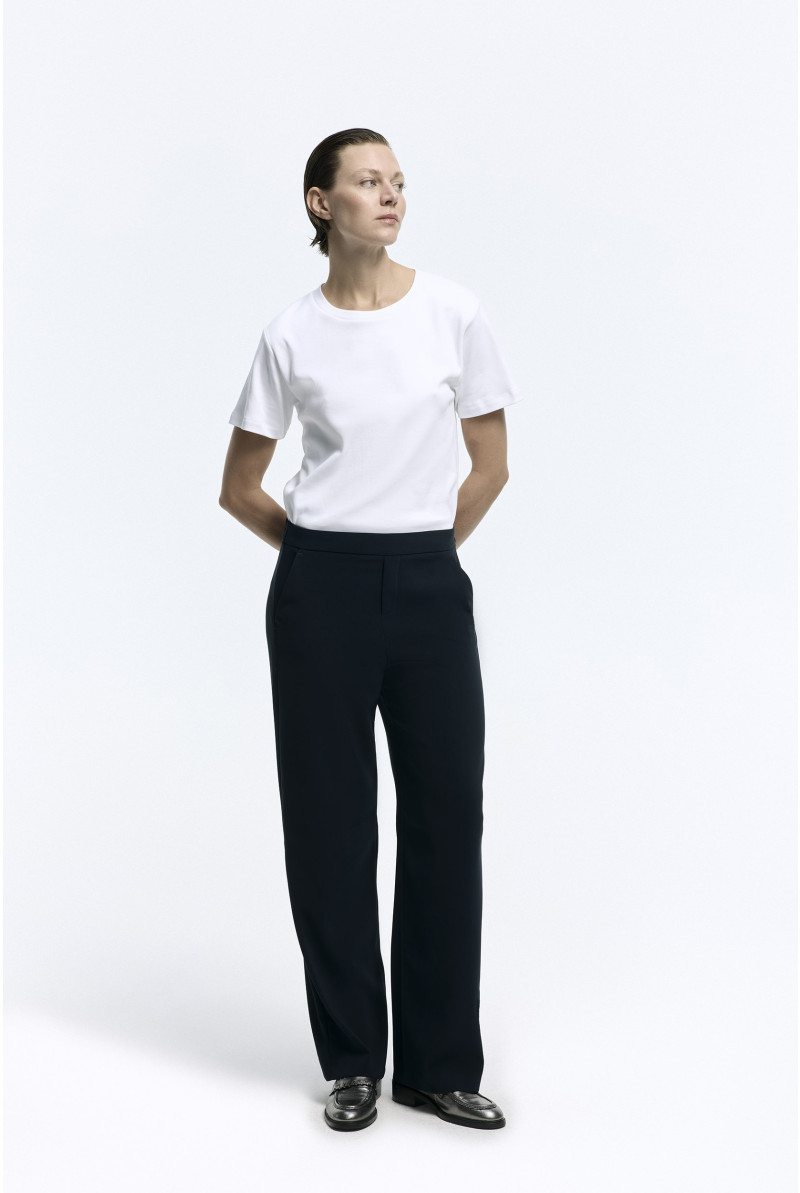 T-shirt met ronde hals en korte mouwen