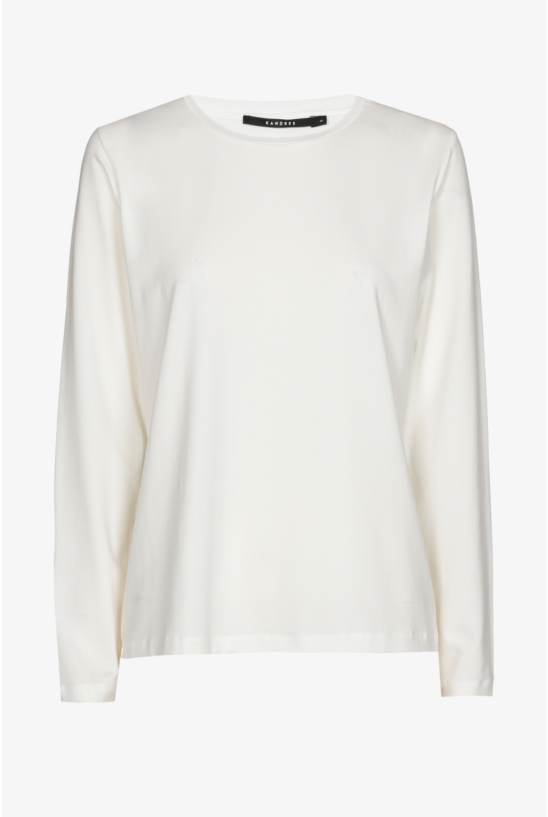 T-shirt met ronde hals en lange mouwen