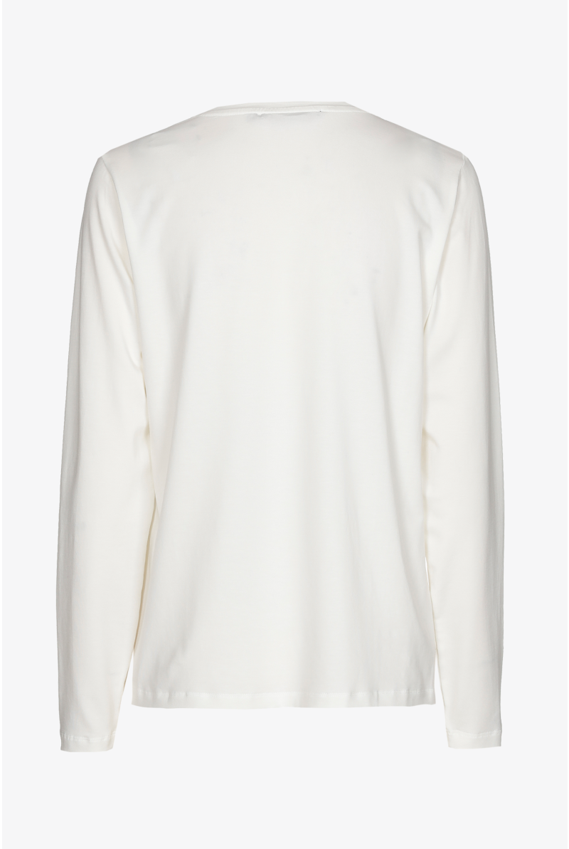 T-shirt met ronde hals en lange mouwen