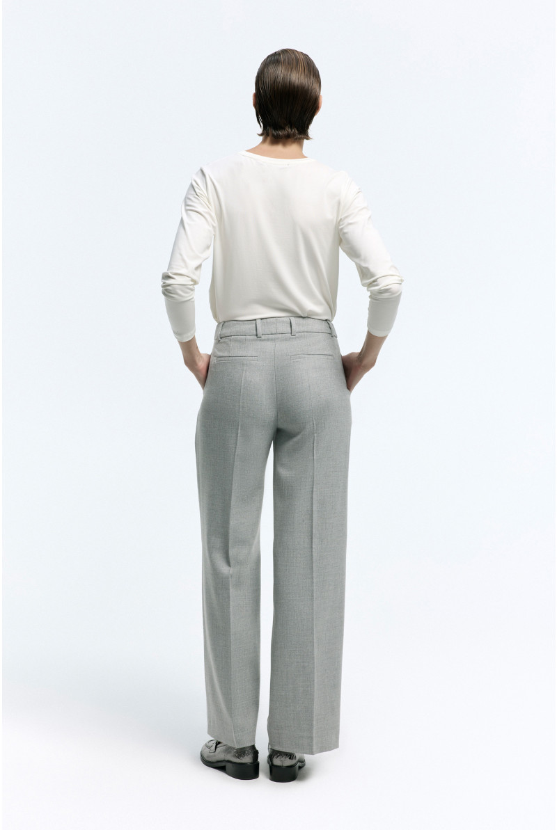 T-shirt met ronde hals en lange mouwen