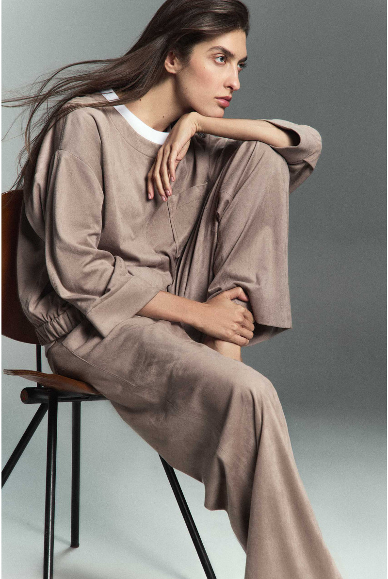 Sweater in suèdelook