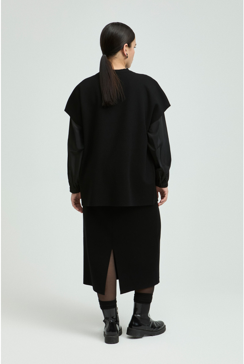 Mouwloze gilet met ritssluiting