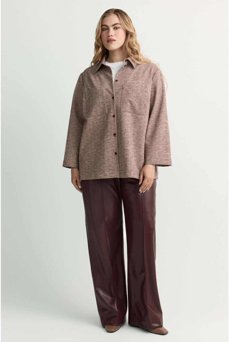 Faux leather trousers