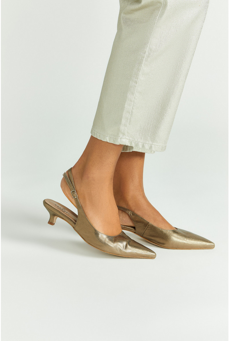 Slingback met kitten heel