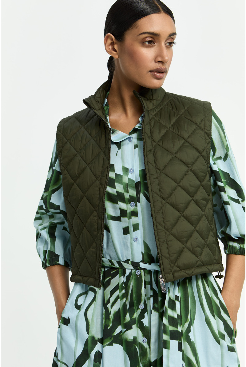 Robe en coton à imprimé plissé
