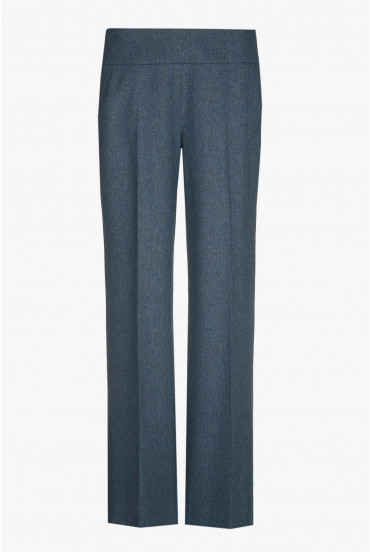 Petrol blue trousers with straight fit