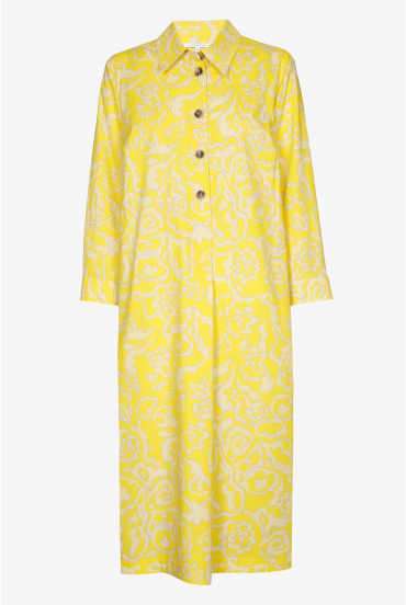 Yellow dress with print