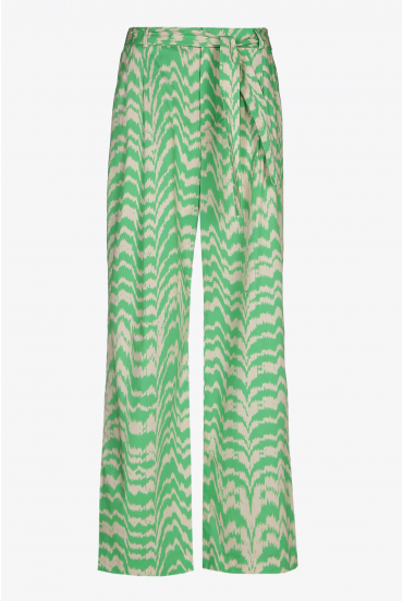 Pantalon d'été à imprimé vert