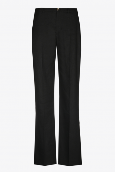 Black linen trousers