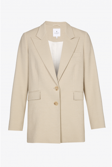 Beige blazer in a linen blend