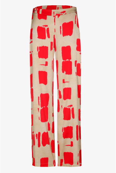 Trousers with block print
