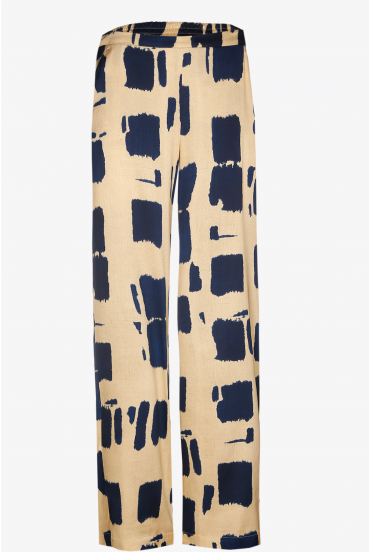 Trousers with block print