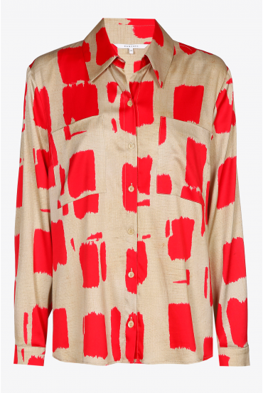 Blouse with block print