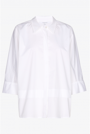 Oversized blouse met hemdkraag