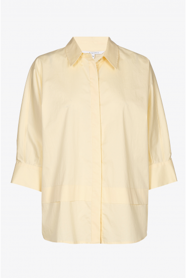 Oversized blouse with shirt collar