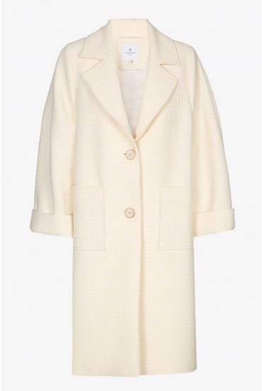 Coat in bouclé fabric